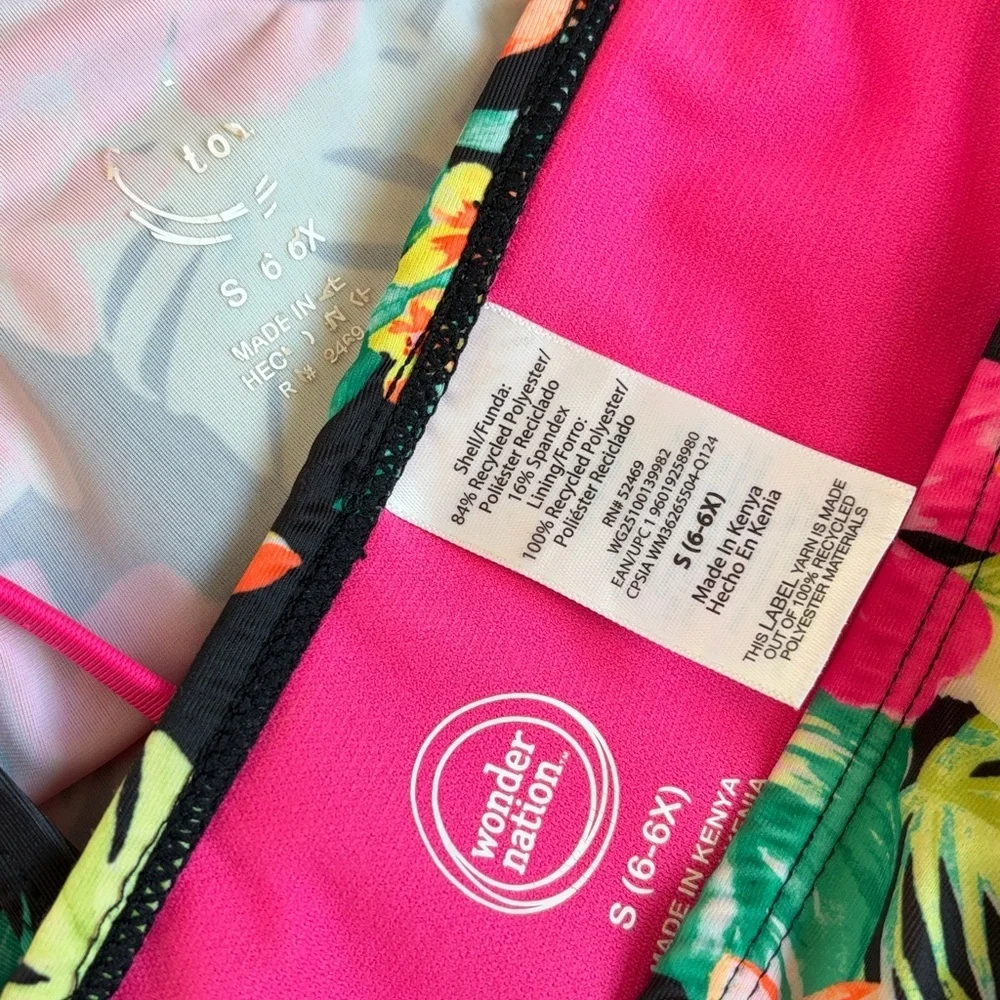 Wonder Nation girls tropical print bikini